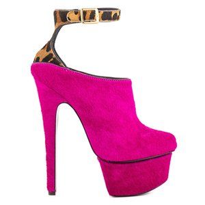London Trash Wynne- Pink/Leopard Size 10